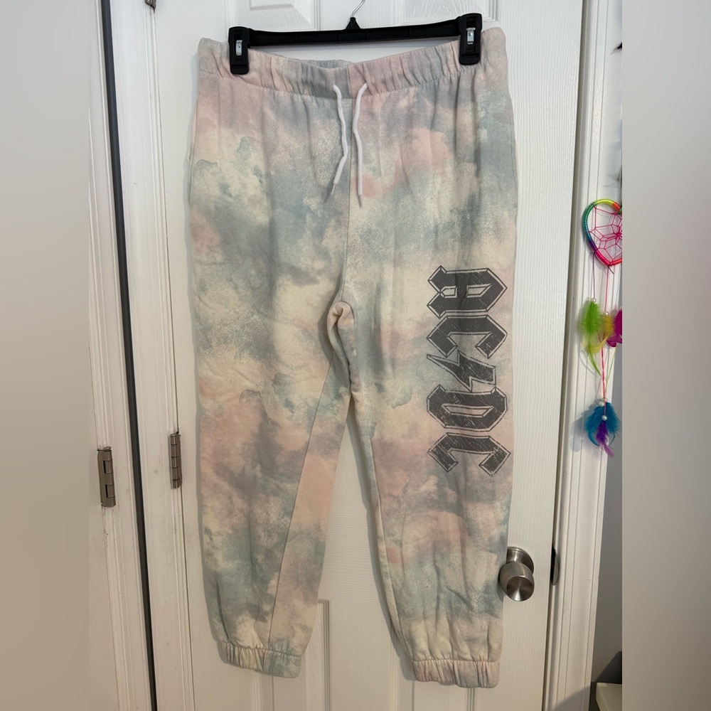 AC/DC Sweatpants, pastel tie-dye. 2XL